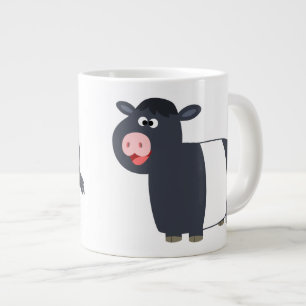 Schattigee Happy Cartoon Belted Galloway Koe Jumbo Beker