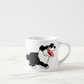 Schattigee Happy Cartoon Border Collie Espresso Mo Espresso Kop (Rechts)