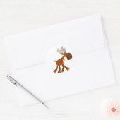 Schattigee Happy Cartoon Moose Sticker (Envelop)