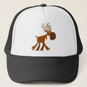 Schattigee Happy Cartoon Moose Trucker Hoed Pet