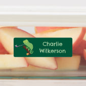 Schattigee Happy Chameleon Hagedis cartoon geperso Labels (Aangebracht)