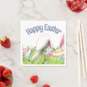 Schattigee HAPPY EASTER Bunny Ears Modern gekleurd Servet (Insitu)