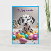 Schattigee Happy Easter Dog Kaart (Voorkant)