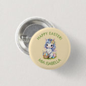 Schattigee Happy Easter Eenhoorn Button (Voorkant /achterkant)