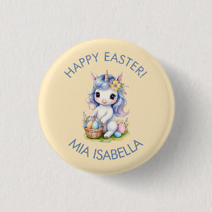 Schattigee Happy Easter Eenhoorn Button