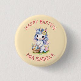 Schattigee Happy Easter Eenhoorn Button
