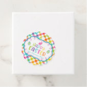 Schattigee Happy Easter Gepersonaliseerde Plaid Fa Bedankjes Labels (In situ)