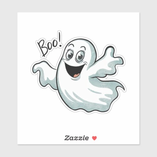 Schattigee Happy Ghost Sticker (Vel)