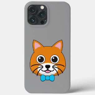 Schattigee Happy Ginger Cat met Papillon iPhone 13 Pro Max Hoesje
