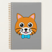 Schattigee Happy Ginger Cat met Papillon Planner (Voorkant)