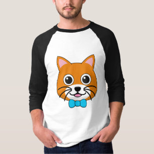 Schattigee Happy Ginger Cat met Papillon T-shirt