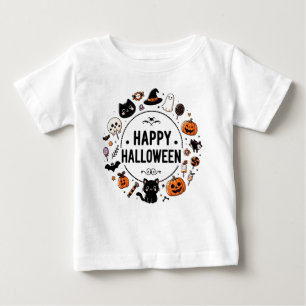 Schattigee Happy Halloween Cat Pumpkin Kinder T-sh