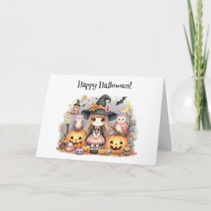 Schattigee Happy Halloween Kawaii Groet Kaart