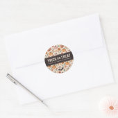 Schattigee Happy Halloween ronde Stickers (Envelop)