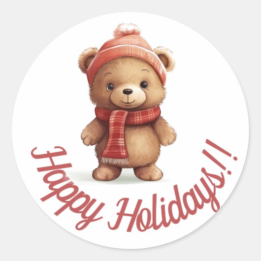 Schattigee happy holiday stickers (Voorkant)