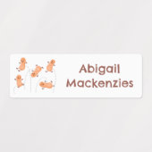 Schattigee Happy Jumping Peanuts cartoon gepersona Labels (Design 2)