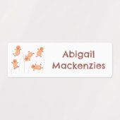 Schattigee Happy Jumping Peanuts cartoon gepersona Labels (Design 1)