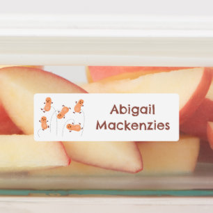 Schattigee Happy Jumping Peanuts cartoon gepersona Labels