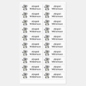 Schattigee Happy Koala Waving cartoon gepersonalis Labels (Vel)