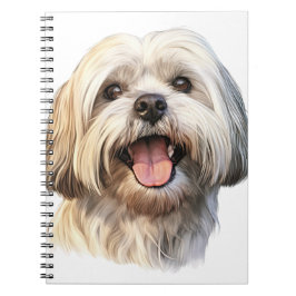 SCHATTIGEE HAPPY LHASA APSO PUPPY DOG NOTITIEBOEK