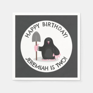 Schattigee Happy Mole gepersonaliseerde cartoon Ve Servet