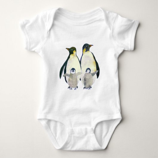 Schattigee Happy Penguin Familie Romper (Voorkant)