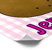 Schattigee Happy Potato Pink Gingham Custom Poster (Hoek)