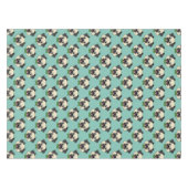 Schattigee Happy Pug Dog met Papillon Tafelkleed (Voorkant (Horizontaal))