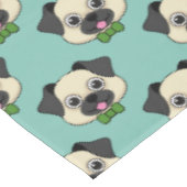 Schattigee Happy Pug Dog met Papillon Tafelkleed (Gekanteld)