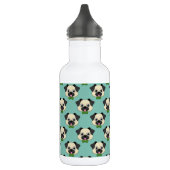 Schattigee Happy Pug Dog met Papillon Waterfles (Links)