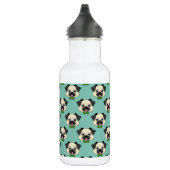 Schattigee Happy Pug Dog met Papillon Waterfles (Rechts)
