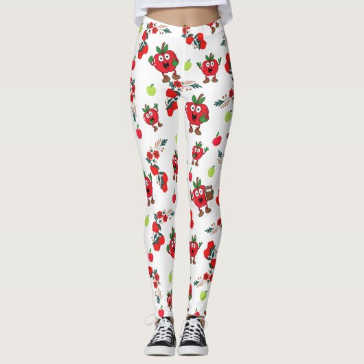 Schattigee Happy Smile Apples Leggings (Voorkant)