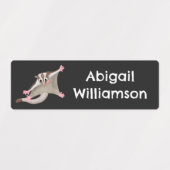 Schattigee Happy Sugar Glider cartoon gepersonalis Labels (Design 1)