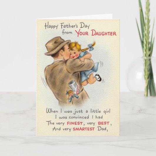 Schattigee  Happy vaderdag Kaart van Daughter (Voorkant)
