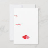 Schattigee Happy Valentine's Day Roze Cartoon Mons Notitiekaartje (Achterkant)