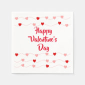 Schattigee Happy Valentines Day Roze Rood String H Servet (Voorkant)
