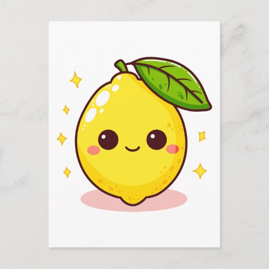 Schattigee Happy Yellow Lemon Briefkaart (Voorkant)