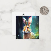 Schattigee Hare Note Kaart Notitiekaartje (Voorkant / Achterkant in situ)