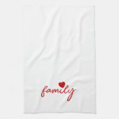 Schattigee Hart Familie Aangepaste Tekst Theedoek (Verticaal)