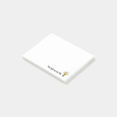 Schattigee hart gloeilamp post-it® notes (Schuin)