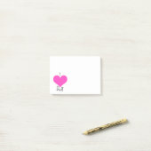 Schattigee Hart Sticky Notes (Op bureau)