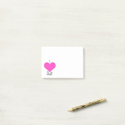 Schattigee Hart Sticky Notes (Op bureau)