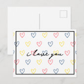 Schattigee harten stijl 1 briefkaart (Voorkant / Achterkant)