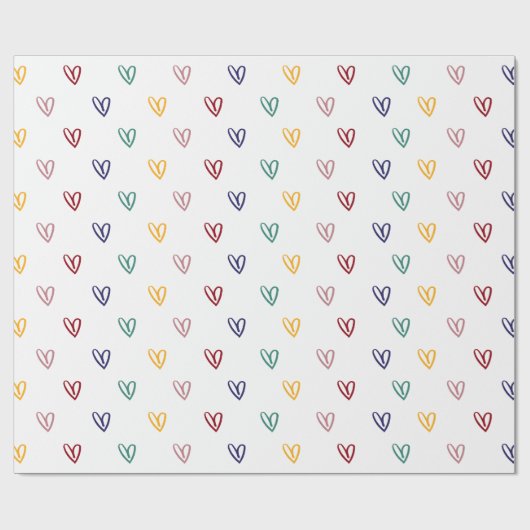 Schattigee harten stijl 2 cadeaupapier (Vlak)