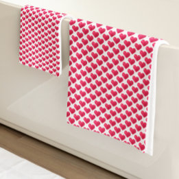 Schattigee harten Valentijnse Waterverf Eenvoudig  Bad Handdoek