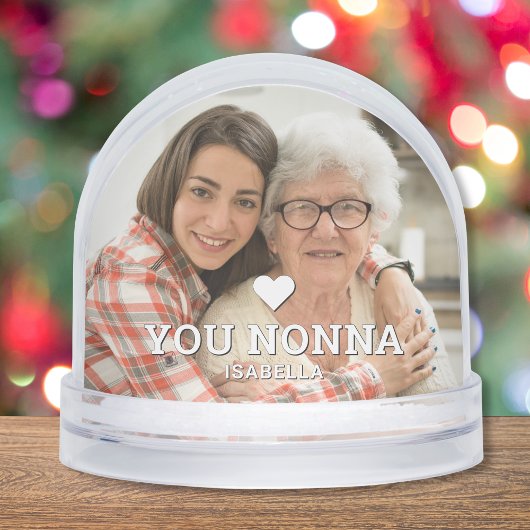 Schattigee HARTLIEFDE U NONNA Moederdag Foto Sneeuwbol