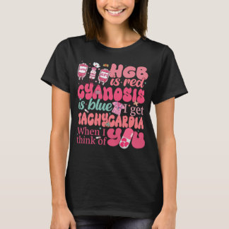Schattigee hartslag Tachycardie Nurse Valentijnsda T-shirt