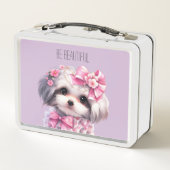 Schattigee Havanese puppy hondenkunst (Achterkant)