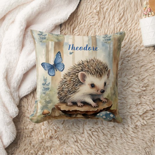 Schattigee Hedgehog Boys gepersonaliseerd Kussen (Deken)