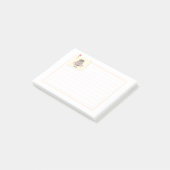 Schattigee Hedgehog Custom Name Hearts Post-it® Notes (Schuin)